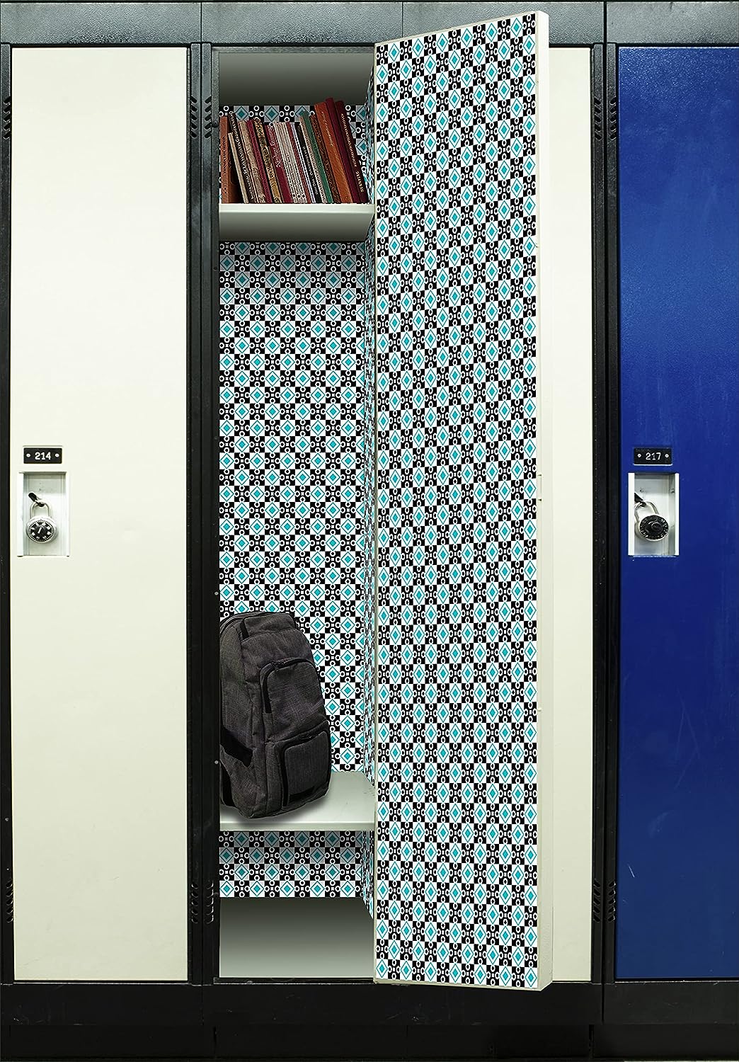 PELICAN INDUSTRIAL Magnetic Locker Wallpaper (Full Sheet Magnetic) - Geometric - Pack of 3 Sheets - v12
