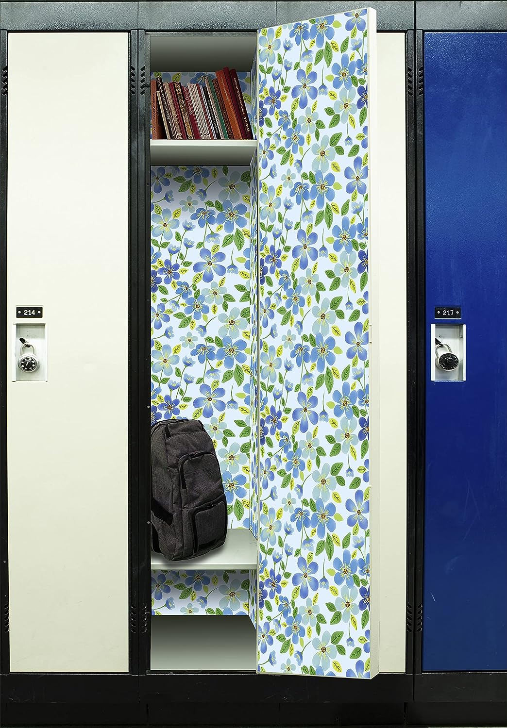 PELICAN INDUSTRIAL Wallpaper - Magnetic School Locker Wallpaper (Full Sheet Magnetic) - Flowers - Pack of 3 Sheets - vr17