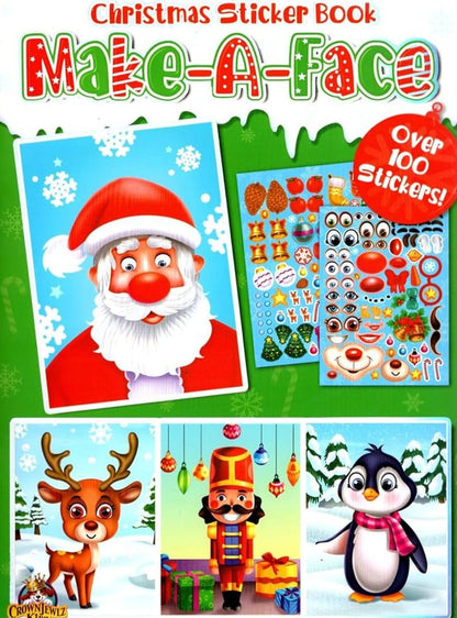 Christmas Sticker Book - Make-A-Face - Over 100 Stickers! v2