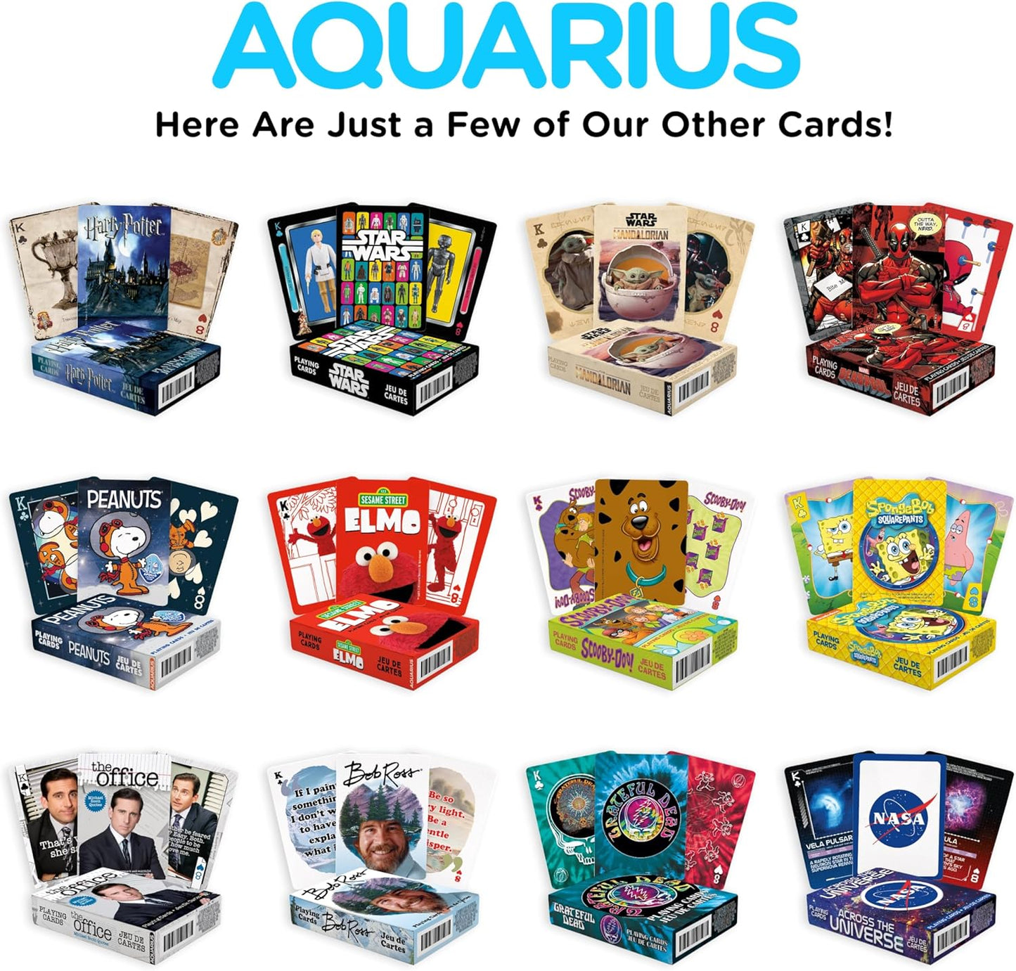 AQUARIUS Harry Potter Crests Playing Cards - Deck of Cards