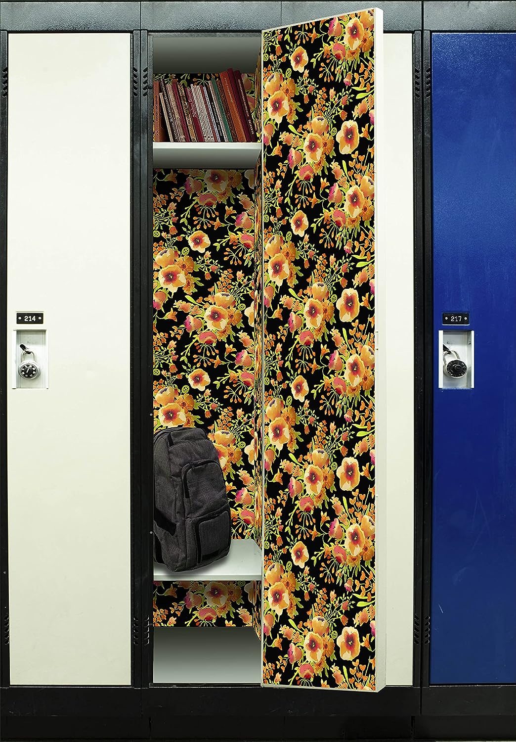 PELICAN INDUSTRIAL Wallpaper - Magnetic School Locker Wallpaper (Full Sheet Magnetic) - Flowers - Pack of 3 Sheets - vr25