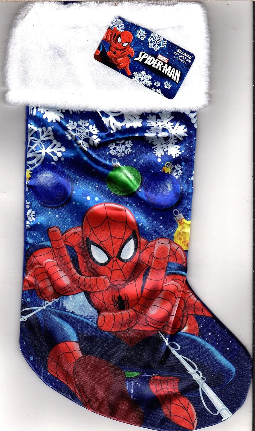 Spider-Man Christmas Stocking 18" Full Printed Satin with Plush Cuff - v2