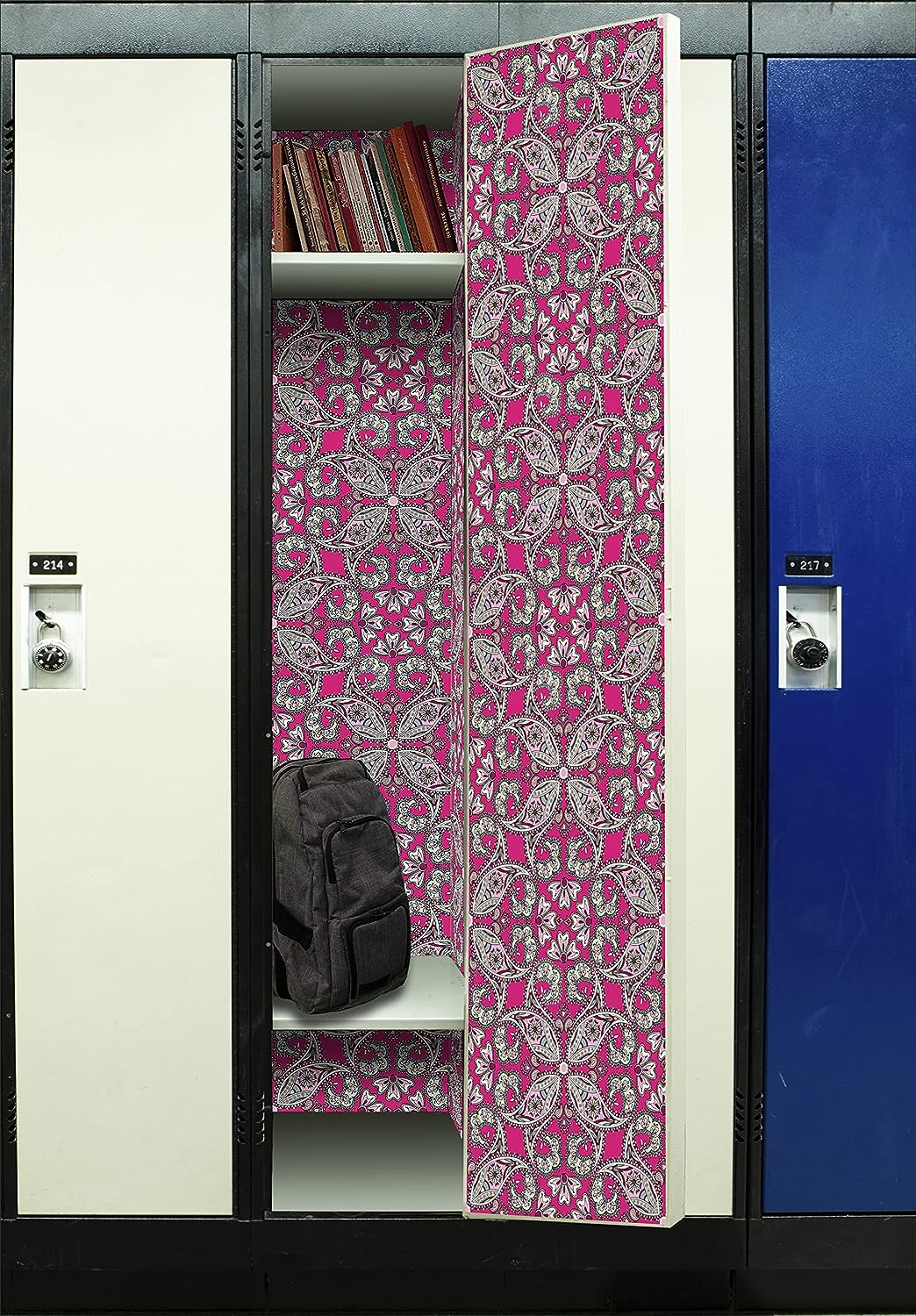 Deluxe School Locker Magnetic Wallpaper (Full sheet Magnetic) - Full Cover Standard Half Lockers - Trimmable, Easy Install, Remove & Reuse - Pack of 12 Sheets - (Floral with Flowers vr31)