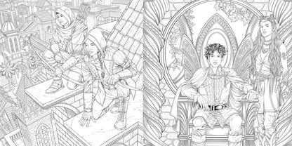 Crowns and Flames Coloring Book: Perfect for Fans of Fourth Wing & Throne