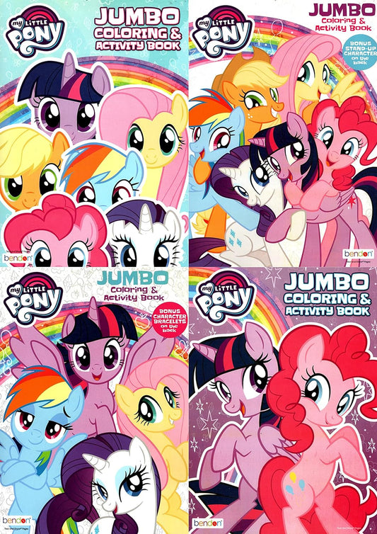 My Little Pony - Jumbo Coloring & Activity Book (Set of 4 Books)