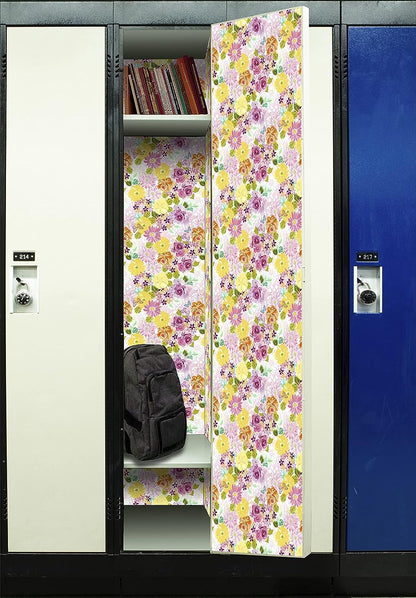 PELICAN INDUSTRIAL Magnetic Locker Wallpaper (Full Sheet Magnetic) - Flowers - Pack of 3 Sheets - v4b
