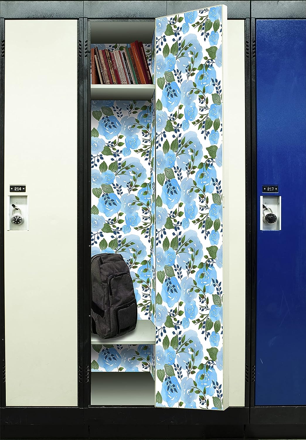 PELICAN INDUSTRIAL Wallpaper - Magnetic School Locker Wallpaper (Full Sheet Magnetic) - Flowers - Pack of 3 Sheets - vr15
