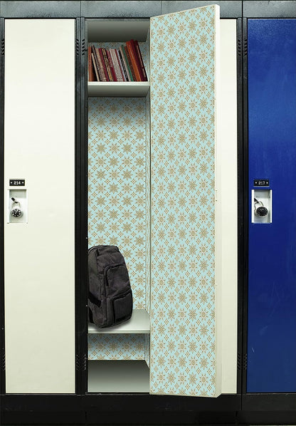 PELICAN INDUSTRIAL Deluxe School Locker Magnetic Wallpaper (Full Sheet Magnetic) - Full Cover Standard Half Lockers Pack of 12 Sheets - (Geometric vr66)