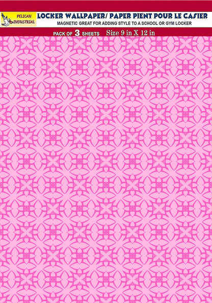 Magnetic Locker Wallpaper - Pack of 3 Sheets - (Geometric) (vg 017)