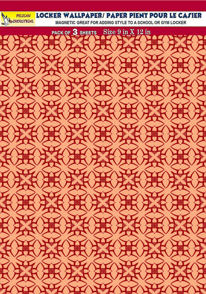 Magnetic Locker Wallpaper - Pack of 3 Sheets - (Geometric) (vg 018)