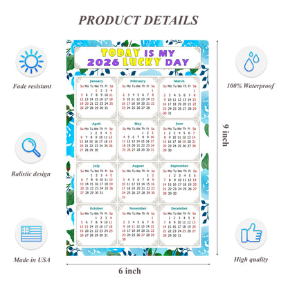 2026 Peel & Stick Calendar - Today is my Lucky Day Removable - 013