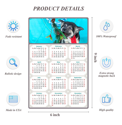 2026 Peel & Stick Calendar - Today is my Lucky Day Removable - Dogs 020 (9"x 6")