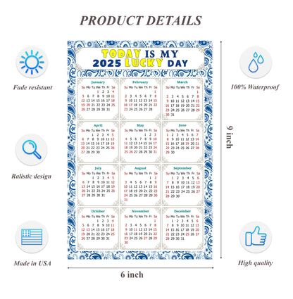 2025 Peel & Stick Calendar - Today is my Lucky Day Removable - 044