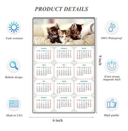 2026 Peel & Stick Calendar - Today is my Lucky Day Removable - Cat 021 (9"x 6")