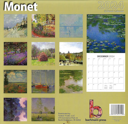 2024 Monet Full Size Wall Calendar for Planning, Scheduling, and Organizing