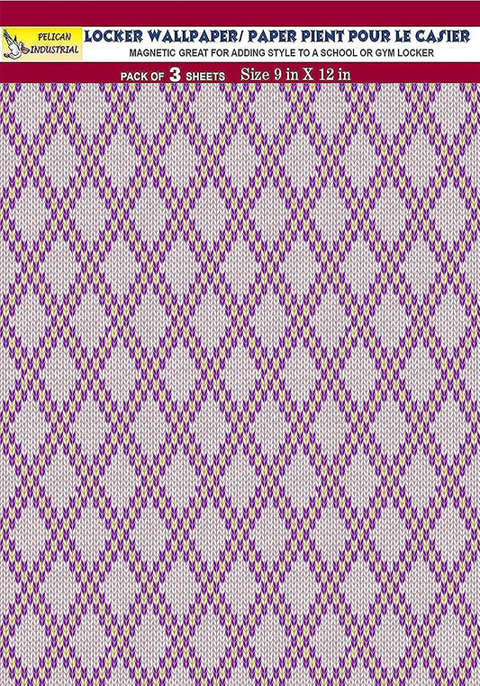 PELICAN INDUSTRIAL Magnetic Locker Wallpaper (Full Sheet Magnetic) - Trimmable, Easy Install, Remove & Reuse - Pack of 3 Sheets - vb014