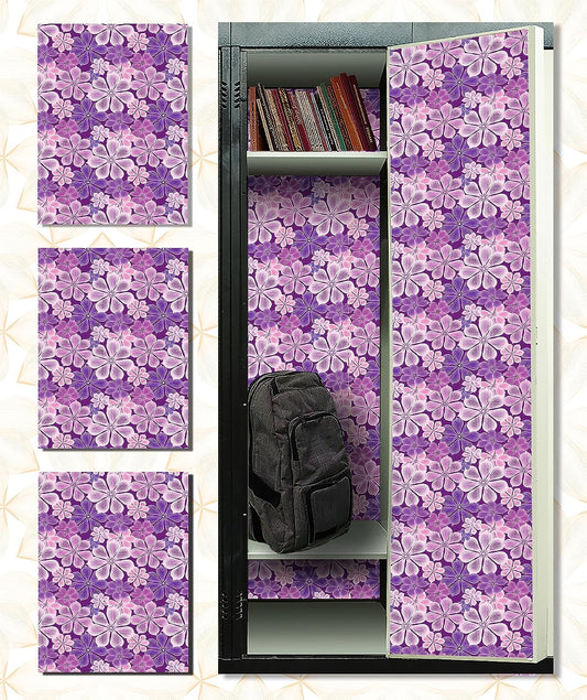 PELICAN INDUSTRIAL Magnetic Locker Wallpaper (Full Sheet Magnetic) - Remove & Reuse Decorative Vinyl - Made in USA - Fade, Tear and Water Resistant - (Flowers) - Pack of 3 Sheets (vb068)