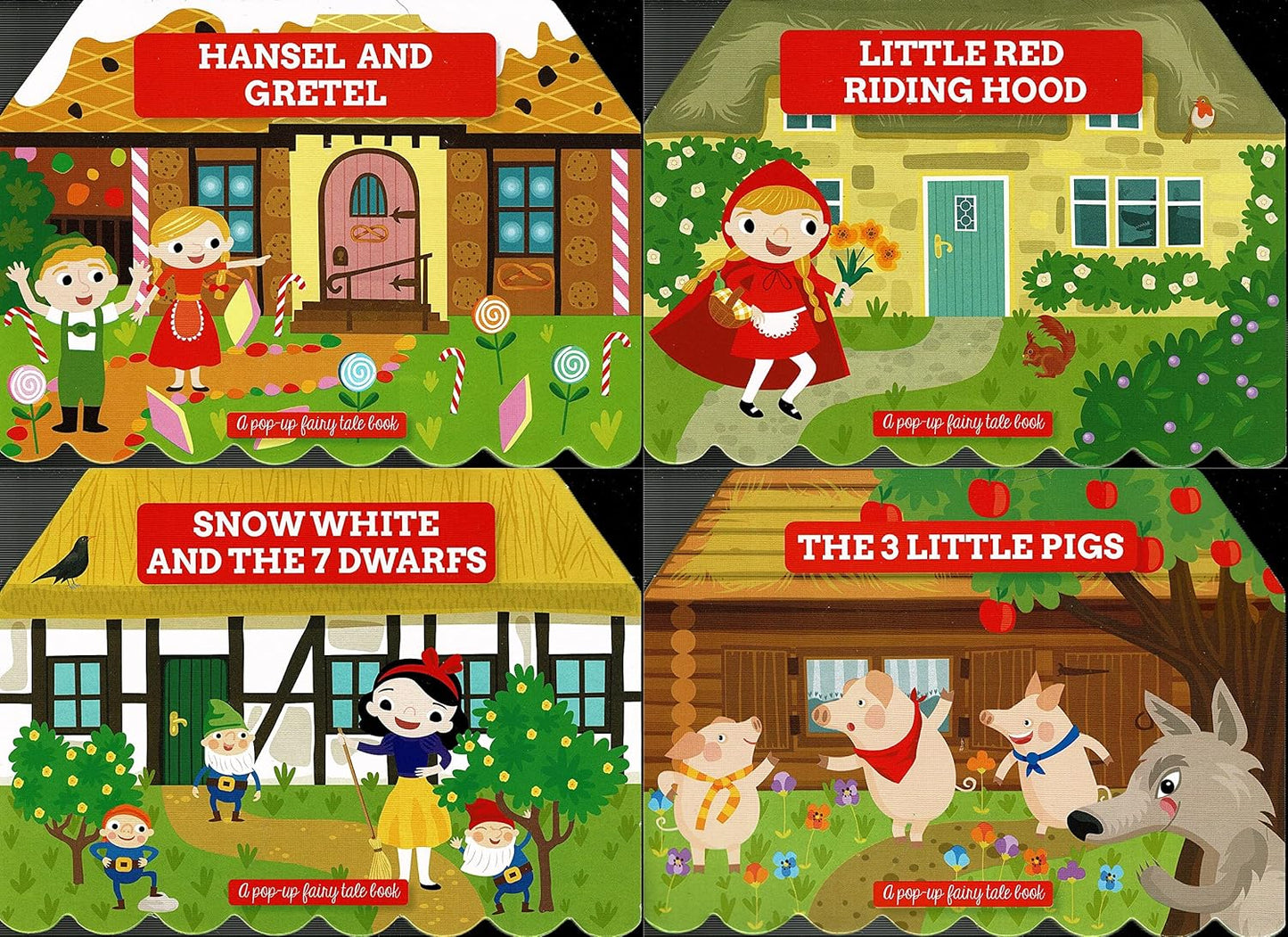 The 3 Little Pigs - Children Pop-Up Board Books - (Set of 4 Books)