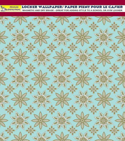 PELICAN INDUSTRIAL Deluxe School Locker Magnetic Wallpaper (Full Sheet Magnetic) - Full Cover Standard Half Lockers Pack of 12 Sheets - (Geometric vr66)