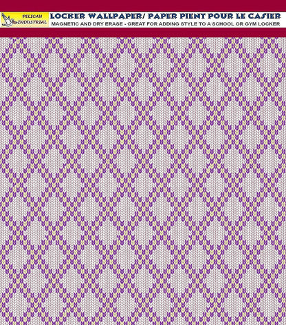 PELICAN INDUSTRIAL Deluxe School Locker Magnetic Wallpaper (Full Sheet Magnetic) - Full Cover Standard Half Lockers Pack of 12 Sheets - (Geometric vr64)