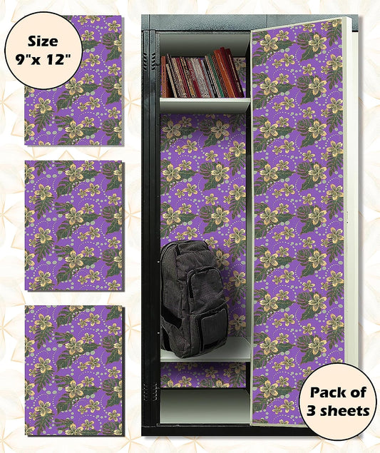 PELICAN INDUSTRIAL Locker Wallpaper Magnetic (Full Sheet Magnetic) - Remove & Reuse Decorative Vinyl - Made in USA - Fade, Tear and Water Resistant - Pack of 3 Sheets (Tropical Paradise) (vb065)
