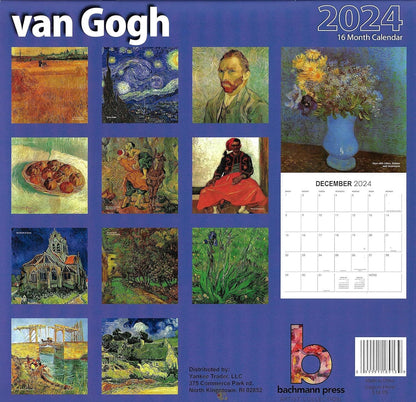 2024 van Gogh Full Size Wall Calendar for Planning, Scheduling, and Organizing