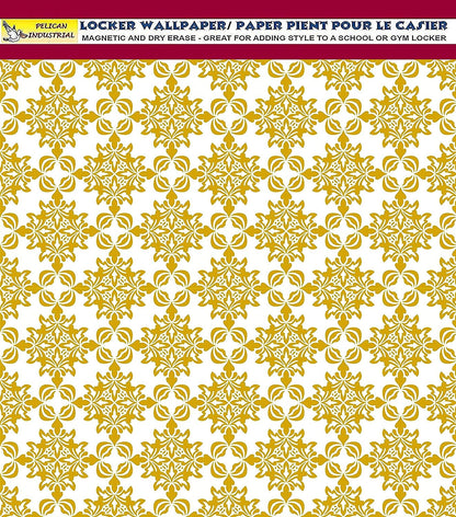 PELICAN INDUSTRIAL Deluxe School Locker Magnetic Wallpaper (Full Sheet Magnetic) - Full Cover Standard Half Lockers Pack of 12 Sheets - (Geometric vr65)