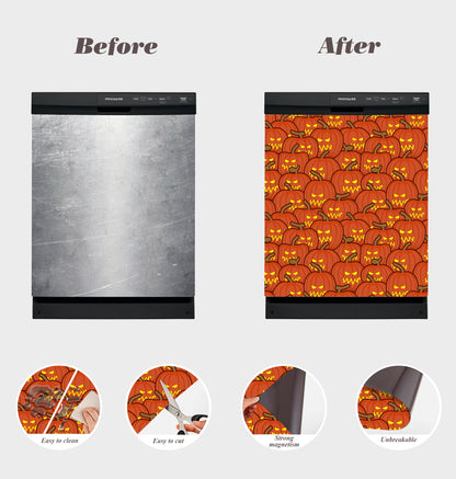 Dishwasher Magnet Cover - Reusable Magnetic Tiles Decal - Pack of 4 Tiles - V062