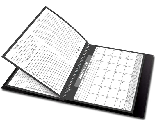 2025 - 2026 Academic Year 12 Months Student Calendar 3-Ring Binder B&W (Edition #022)