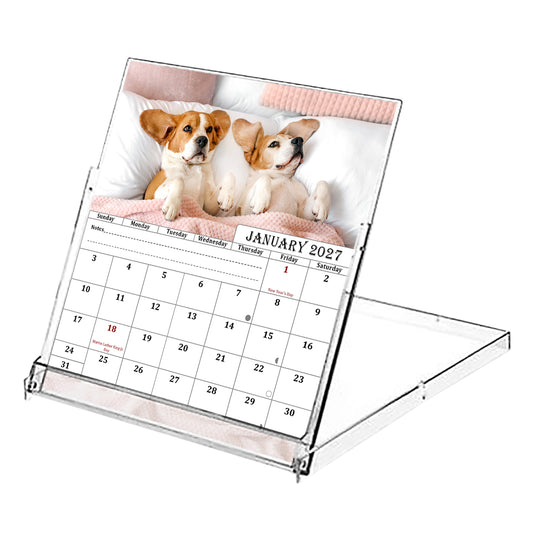 2027 CD-Style Desk Calendar 12 Months Calendar (Dogs)