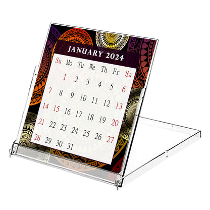 2023 - 2024 CD-Style Desk Calendar 16 Months Calendar / Planner / (Edition #12)