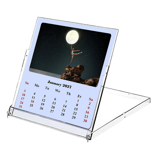 2027 CD-Style Desk Calendar 12 Months Calendar (Lunar)