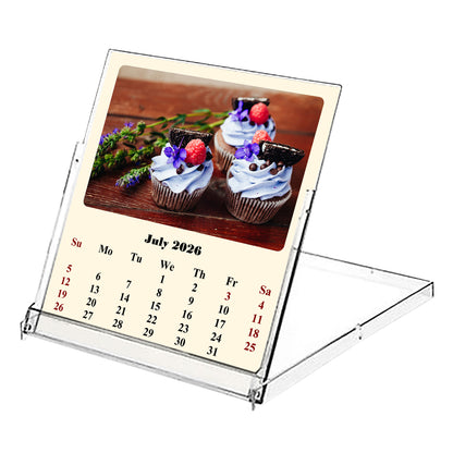 2026-2027 CD-Style Desk Calendar 18 Months Calendar (Cupcakes)