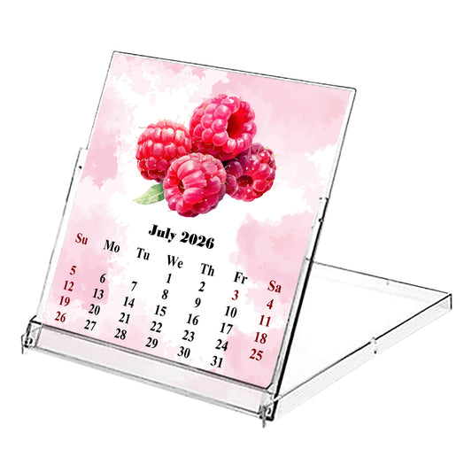 2026-2027 CD-Style Desk Calendar 18 Months Calendar (Fruits & Berrier)