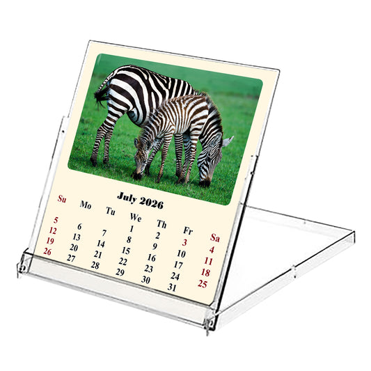 2026-2027 CD-Style Desk Calendar 18 Months Calendar (Baby Animals)