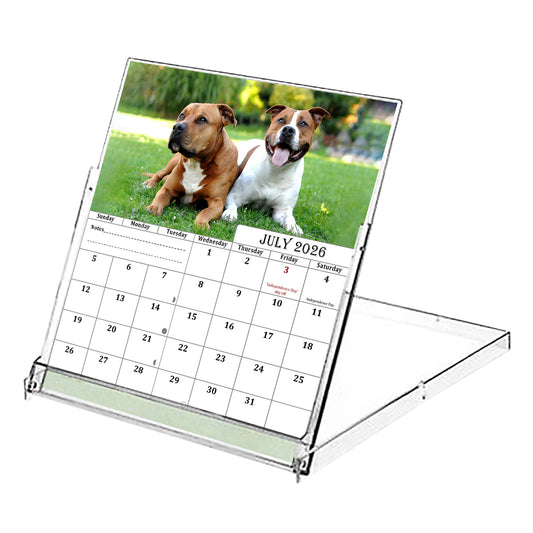 2026-2027 CD-Style Desk Calendar 18 Months Calendar (Dogs)