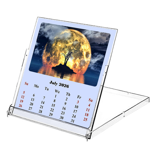 2026-2027 CD-Style Desk Calendar 18 Months Calendar (Lunar)
