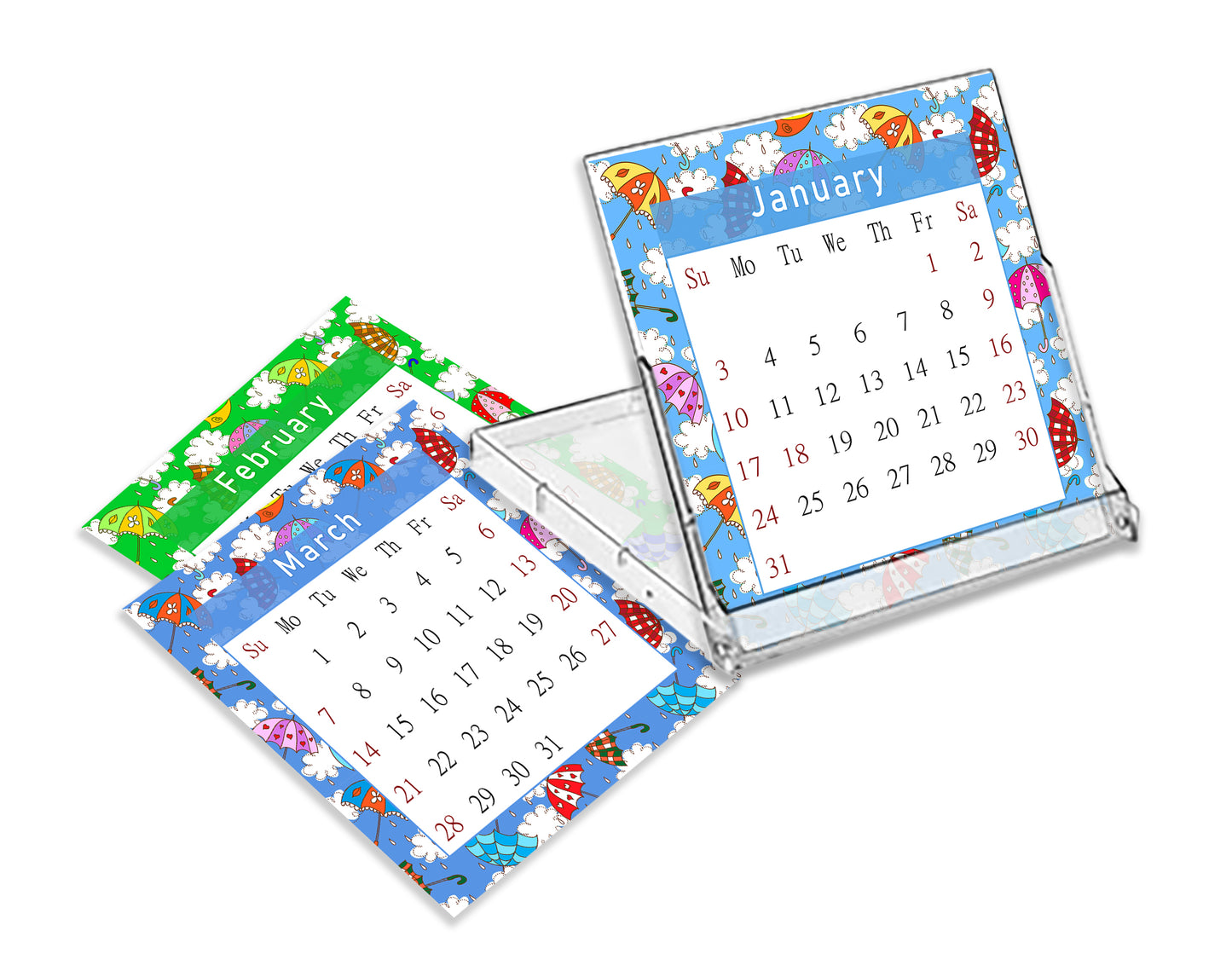 2027 CD-Style Desk Calendar 12 Months Calendar / Planner / Desk Calendar With CD Case Stand, Office Decor, Christmas Gifts (Edition #23)