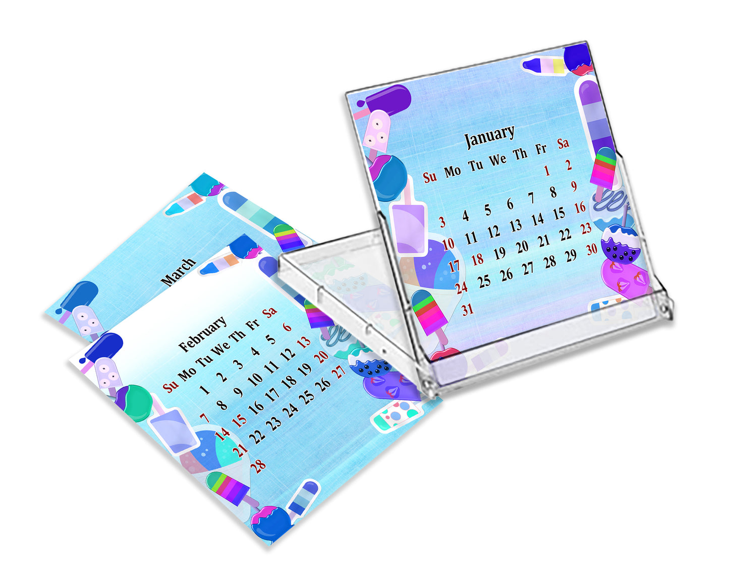 2027 CD-Style Desk Calendar 12 Months Calendar / Planner / Desk Calendar With CD Case Stand, Office Decor, Christmas Gifts (Edition #25)