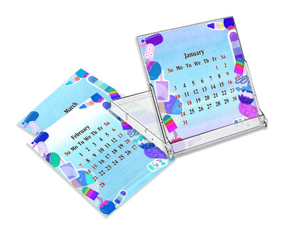 2027 CD-Style Desk Calendar 12 Months Calendar / Planner / Desk Calendar With CD Case Stand, Office Decor, Christmas Gifts (Edition #25)