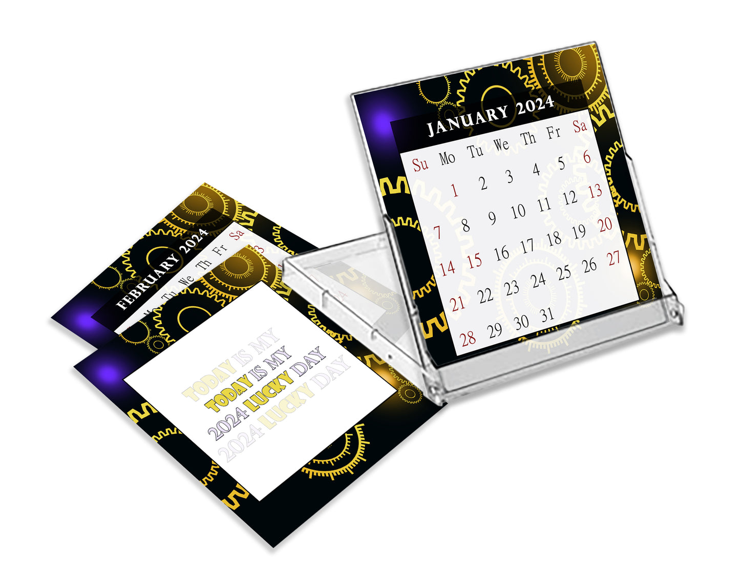2023 - 2024 CD-Style Desk Calendar 16 Months Calendar / Planner / (Edition #09)