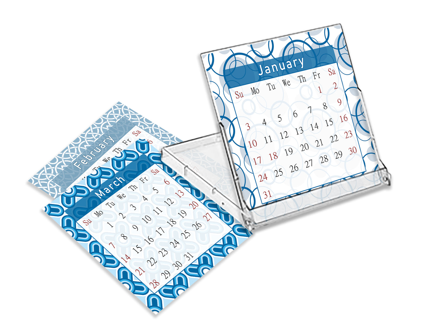 2027 CD-Style Desk Calendar 12 Months Calendar / Planner / Desk Calendar With CD Case Stand, Office Decor, Christmas Gifts (Edition #04)