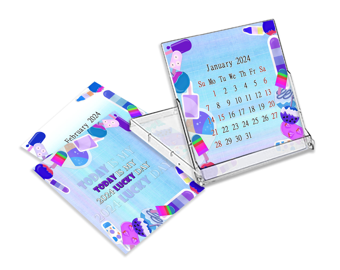 2023 - 2024 CD-Style Desk Calendar 16 Months Calendar / Planner / (Edition #25)