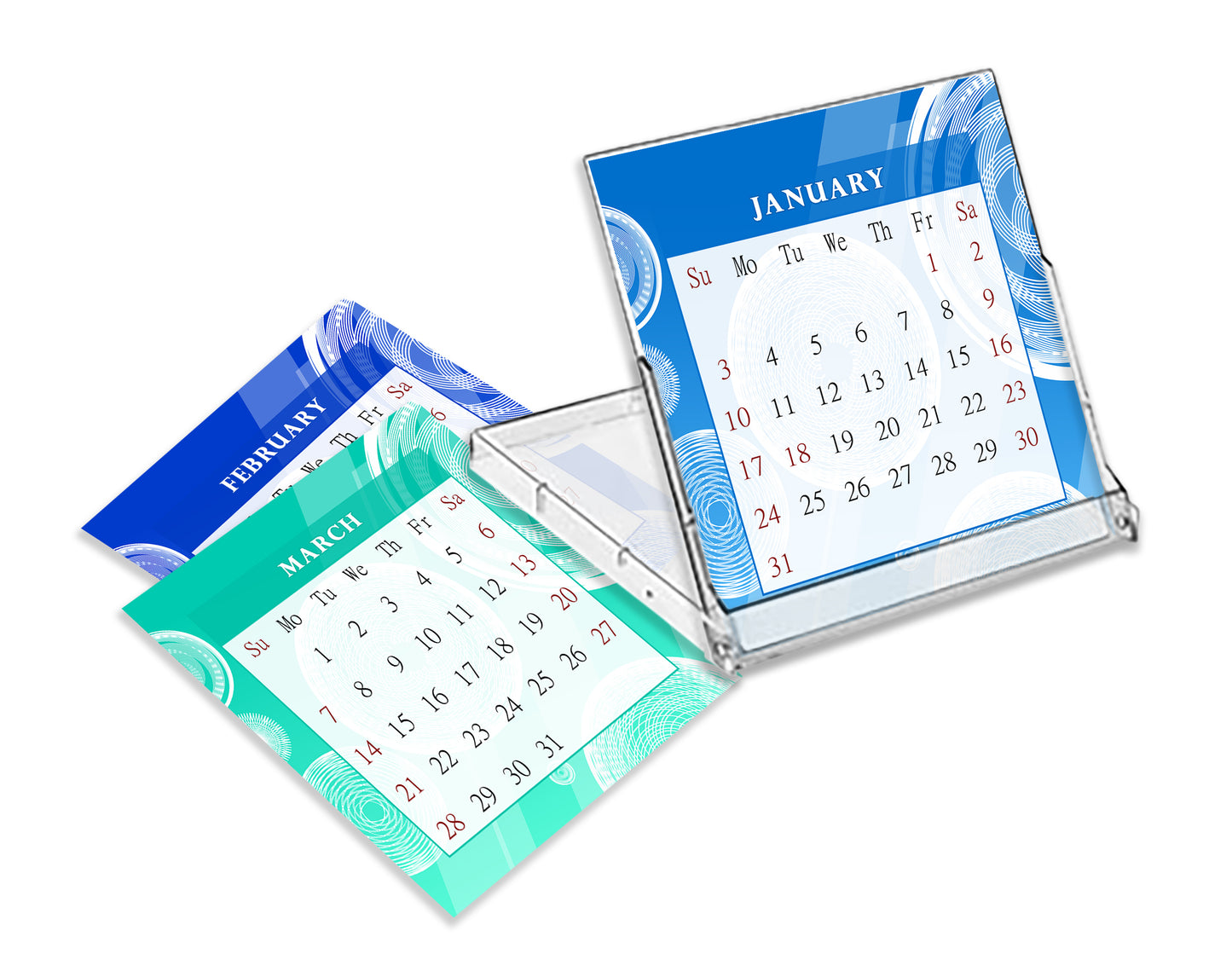 2027 CD-Style Desk Calendar 12 Months Calendar / Planner / Desk Calendar With CD Case Stand, Office Decor, Christmas Gifts (Edition #02)