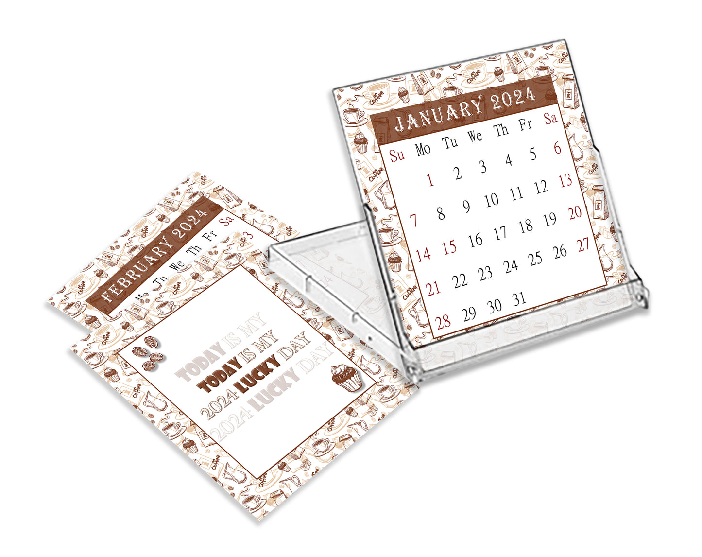 2023 - 2024 CD-Style Desk Calendar 16 Months Calendar / Planner / (Edition #24)