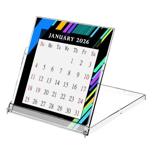 2026 CD-Style Desk Calendar 12 Months Calendar / Planner / Desk Calendar With CD Case Stand, Office Decor, Christmas Gifts (Edition #13)