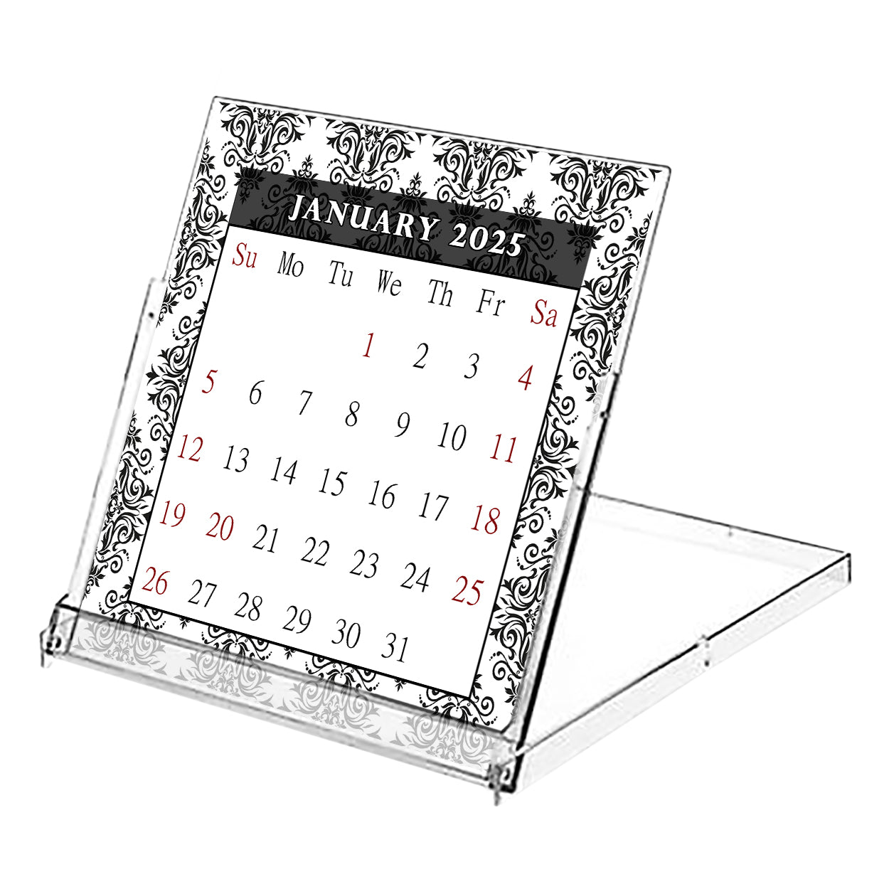 2025 CD-Style Desk Calendar 12 Months Calendar / Planner / Desk Calendar With CD Case Stand, Office Decor, Christmas Gifts (Edition #08)
