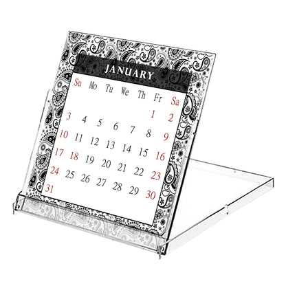2027 CD-Style Desk Calendar 12 Months Calendar / Planner / Desk Calendar With CD Case Stand, Office Decor, Christmas Gifts (Edition #11)