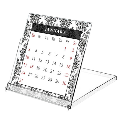 2027 CD-Style Desk Calendar 12 Months Calendar / Planner / Desk Calendar With CD Case Stand, Office Decor, Christmas Gifts (Edition #08)