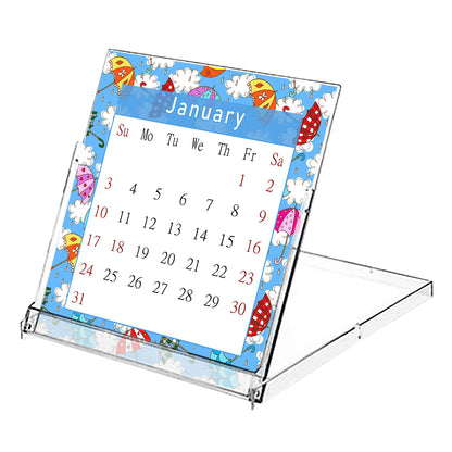 2027 CD-Style Desk Calendar 12 Months Calendar / Planner / Desk Calendar With CD Case Stand, Office Decor, Christmas Gifts (Edition #23)
